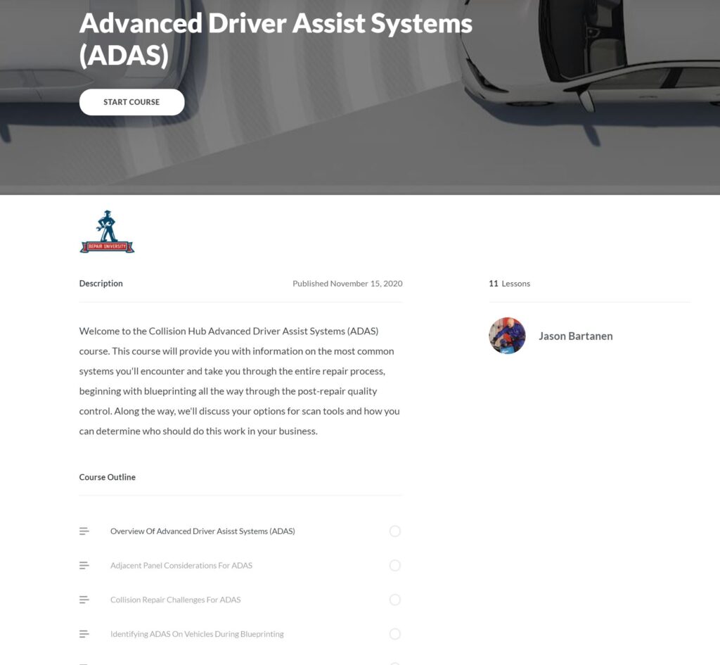 ADAS LMS Advanced Driver Assistance Systems
